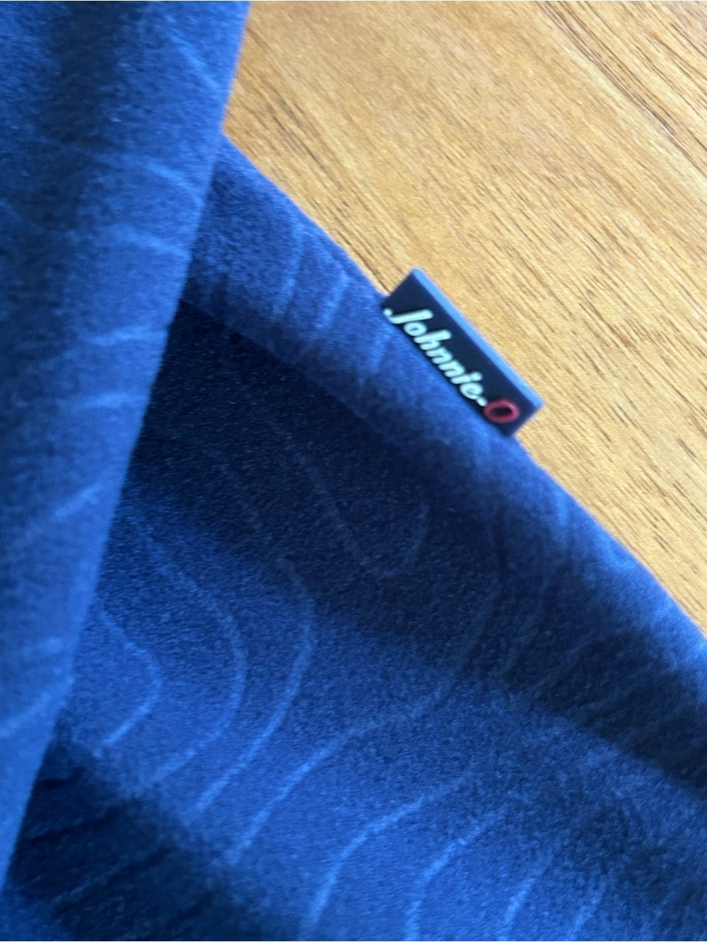 johnnie-O Navy Performance Quarter Zip with Topo Pattern - Picture 5 of 5